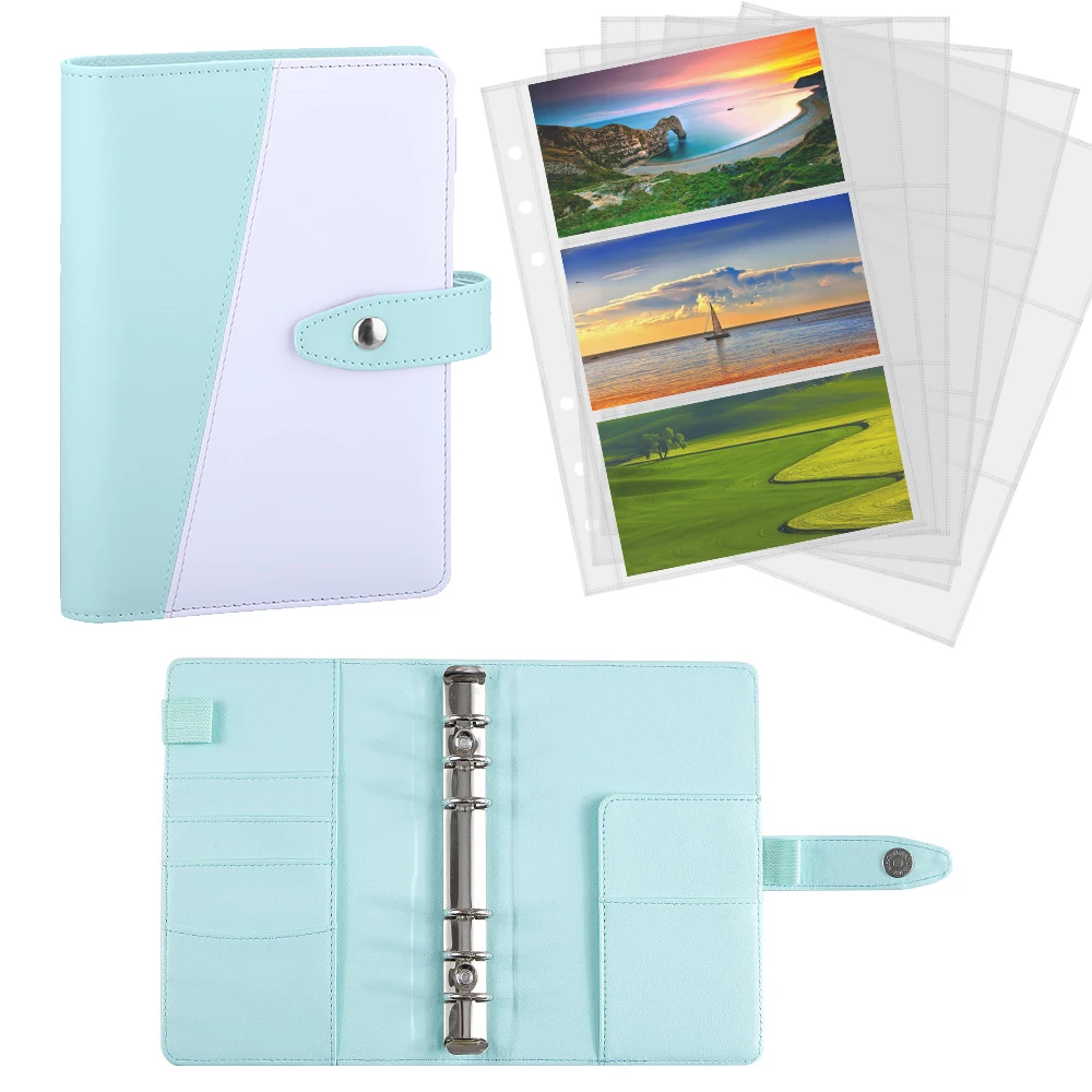 A6 PU Leather 6 Ring Binder Polaroid Photocards Stitching Photo album Refillable with Snap Closure Drawing Set Kawaii Notebook
A6 PU Leather 6 Ring Binder Polaroid Photocards Stitching Photo album Refillable with Snap Closure Drawing Set Kawaii Notebook