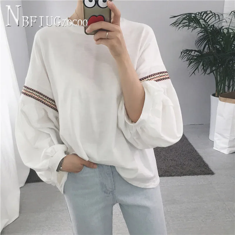 2020 White Color Spring Women Blouse Easy To Match Loose Female Bottoming Blouses
2020 White Color Spring Women Blouse Easy To Match Loose Female Bottoming Blouses