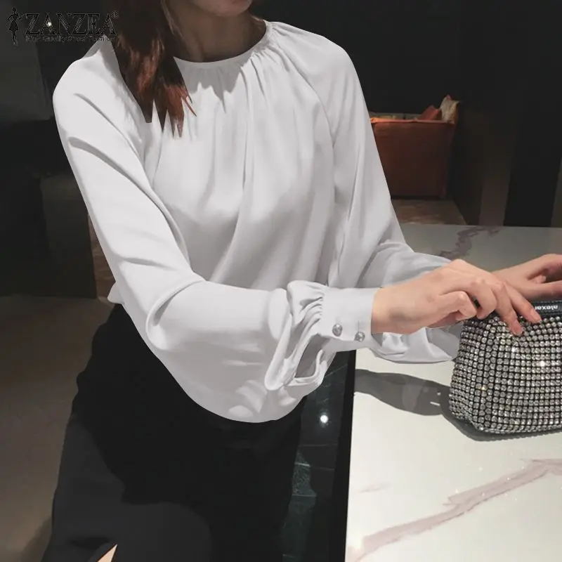 ZANZEA Women Autumn Satin Shirt Casual Elegant Work Blusas Femininas Spring Tops Chemise Tunic Long Sleeve Solid OL Blouse
ZANZEA Women Autumn Satin Shirt Casual Elegant Work Blusas Femininas Spring Tops Chemise Tunic Long Sleeve Solid OL Blouse