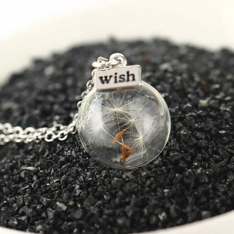 Charm Glass Bottle Necklace Dried Flower Dandelion Pendant Necklace For Women Make A Wish Jewelry Friendship Gift
Charm Glass Bottle Necklace Dried Flower Dandelion Pendant Necklace For Women Make A Wish Jewelry Friendship Gift