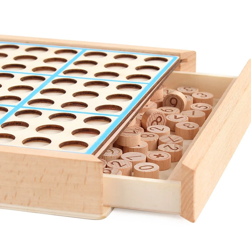 High-Quality Children's Wooden Four-Six-Nine-Square Drawer Sudoku Game Chess Children's Arithmetic Educational Toys
High-Quality Children's Wooden Four-Six-Nine-Square Drawer Sudoku Game Chess Children's Arithmetic Educational Toys