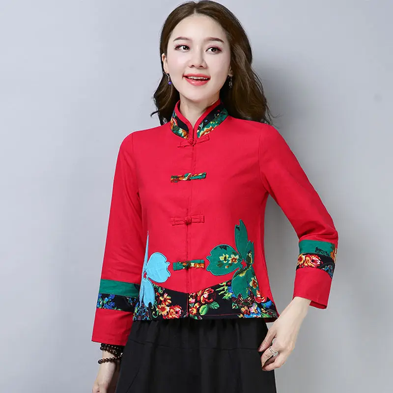Cheongsam Women's Plus Size Short Tops 2021 Autumn Fashion Cotton Prints Stand Collar Chinese Style Qipao Skinny Shirts Woman
Cheongsam Women's Plus Size Short Tops 2021 Autumn Fashion Cotton Prints Stand Collar Chinese Style Qipao Skinny Shirts Woman