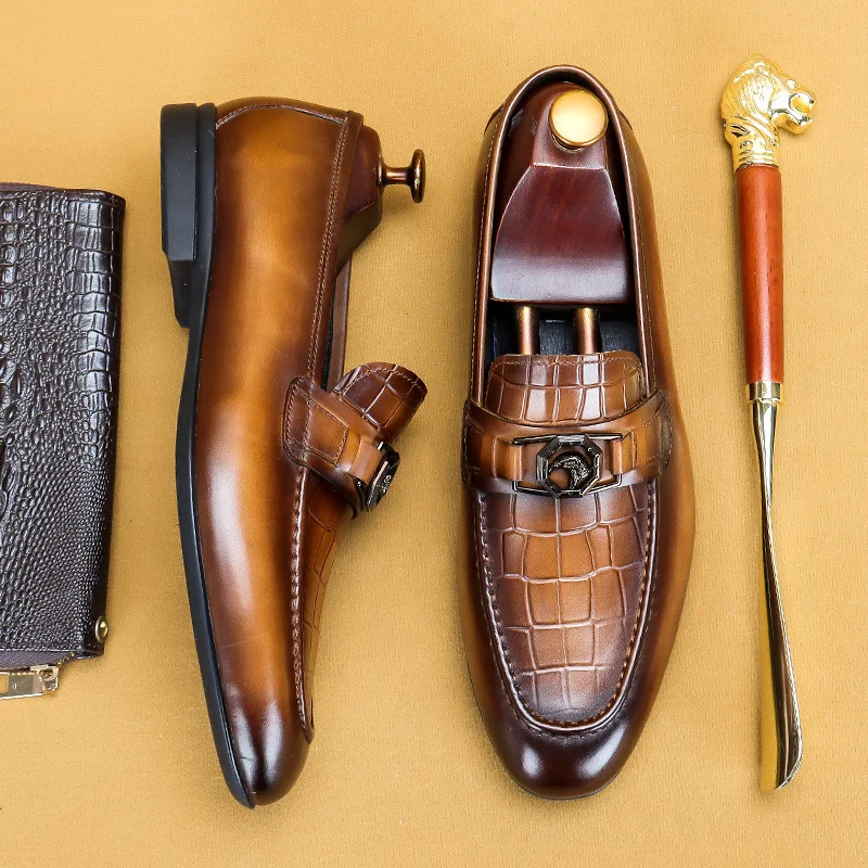 2021 Handmade Luxury Crocodile Pattern Shoes Wedding Party Oxford Shoes For Men Genuine Leather Men's Office Dress Shoes
2021 Handmade Luxury Crocodile Pattern Shoes Wedding Party Oxford Shoes For Men Genuine Leather Men's Office Dress Shoes