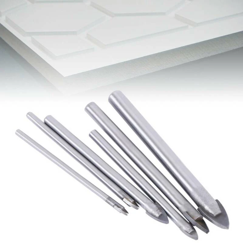 6x Triangle Drill Bit Tools Set 3-10mm Replacement Alloy Carbide Tip Accessories