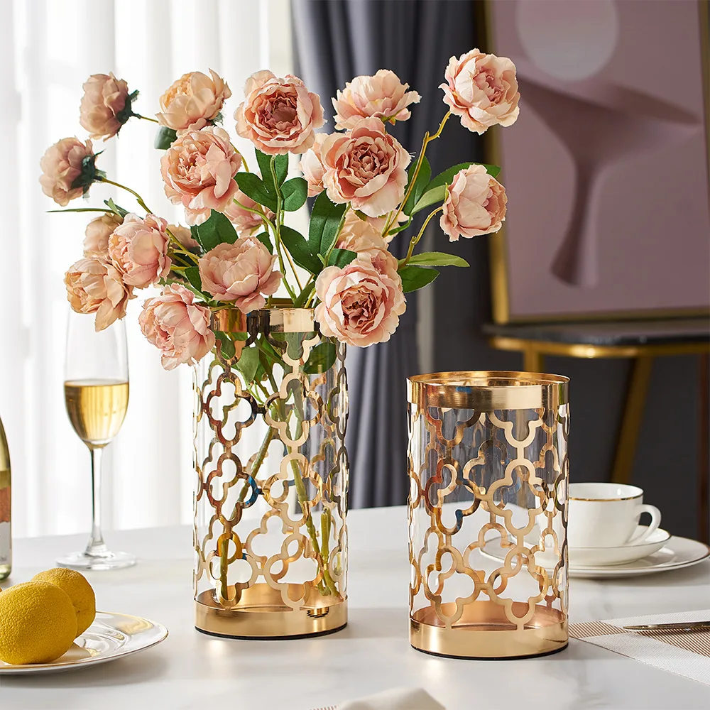 Modern Home Decor Metal Glass Vase Golden Vase Table Decoration Living Room Glass Vases for Flower Arrangements Gift Terrarium
Modern Home Decor Metal Glass Vase Golden Vase Table Decoration Living Room Glass Vases for Flower Arrangements Gift Terrarium