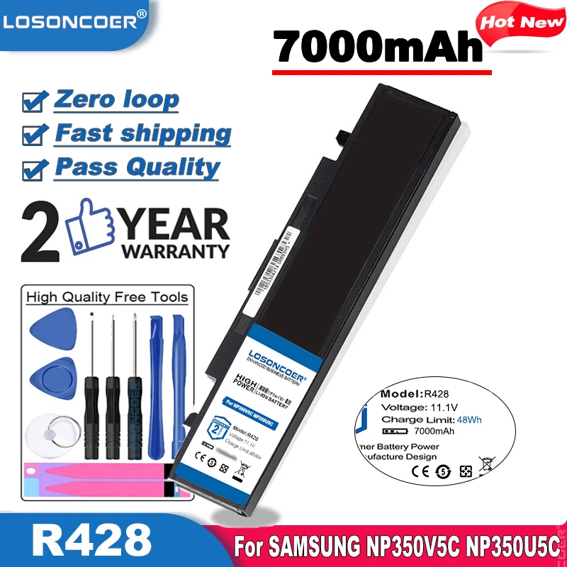 Аккумулятор R428 для ноутбука SAMSUNG NP350V5C батарея NP350U5C NP350E5C NP355V5C NP355V5X NP300E5V NP305E5A NP300V5A