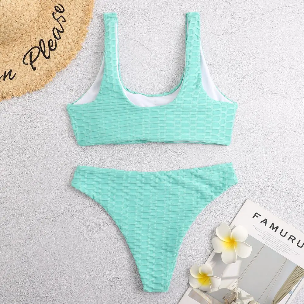 Sexy Ribbed Neon Bikini High Cut Swimsuit Women 2021 Solid Bikini Swimwear Women Summer Suits Beach Wear Bathing Suit Female
Sexy Ribbed Neon Bikini High Cut Swimsuit Women 2021 Solid Bikini Swimwear Women Summer Suits Beach Wear Bathing Suit Female