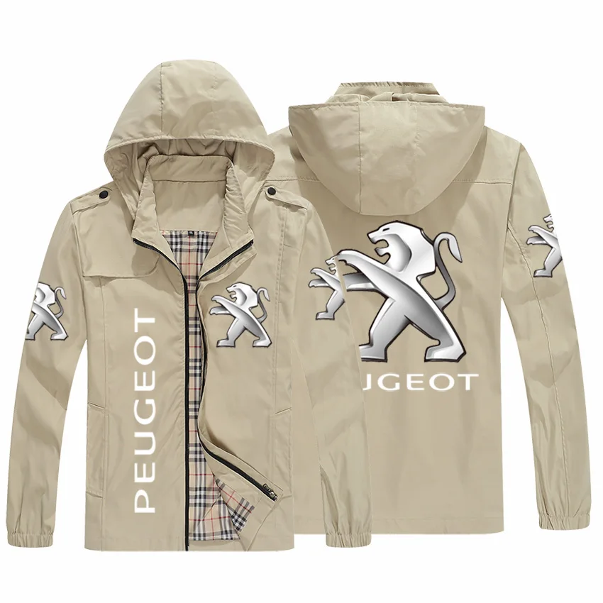 2021 men's new spring and autumn jacket men's and women's casual zipper standing jacket hooded printing Dongfeng Peugeot jacket 
2021 men's new spring and autumn jacket men's and women's casual zipper standing jacket hooded printing Dongfeng Peugeot jacket