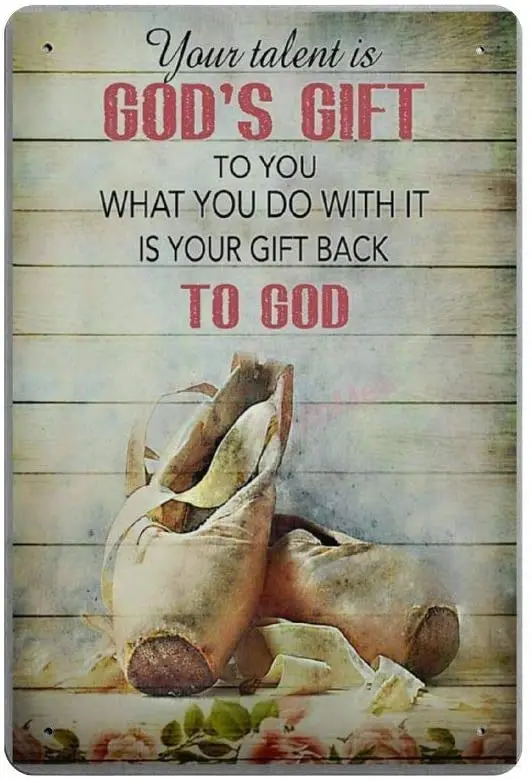 Bit SIGNSHM Your Talent is God&Rsquo;S Gift to You Retro Metal Tin Sign Plaque Poster Wall Decor Art Shabby Chic Gift Suitable
Bit SIGNSHM Your Talent is God&Rsquo;S Gift to You Retro Metal Tin Sign Plaque Poster Wall Decor Art Shabby Chic Gift Suitable