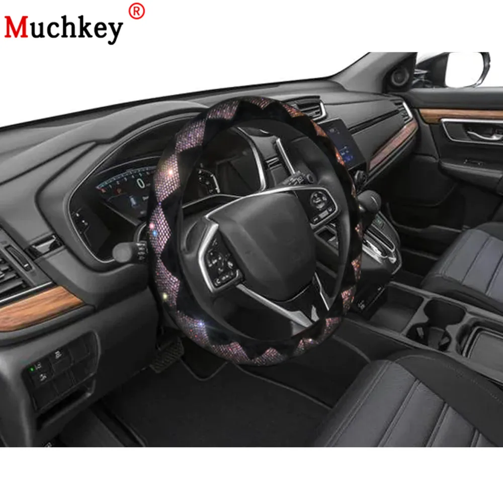 Кожаный чехол на руль бренда MUCHKEY для Honda CR-V 2020 роскошный красочный Кристальный протектор автомобильного Колеса Стразы
Кожаный чехол на руль бренда MUCHKEY для Honda CR-V 2020 роскошный красочный Кристальный протектор автомобильного Колеса Стразы