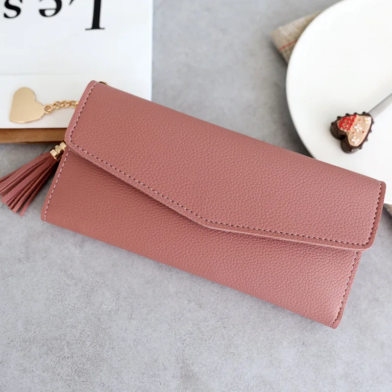 Fashion Long Lichee Pattern Women Wallets Tassel Pendan Phone Bags for Lady Thin Solid Color Simple Design Purse Money Bag PU 19
Fashion Long Lichee Pattern Women Wallets Tassel Pendan Phone Bags for Lady Thin Solid Color Simple Design Purse Money Bag PU 19