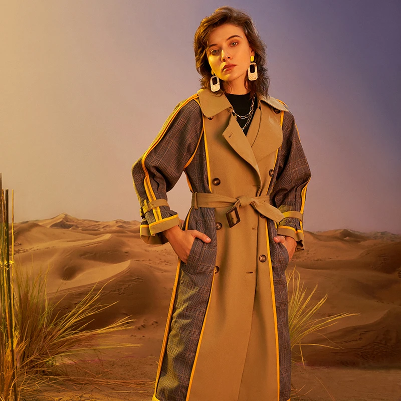 Sashes Hit Color Trench Coat Female Fsahion 2021 Autumn Windbreaker For Women Long Sleeve Lapel Collar High Waist
Sashes Hit Color Trench Coat Female Fsahion 2021 Autumn Windbreaker For Women Long Sleeve Lapel Collar High Waist