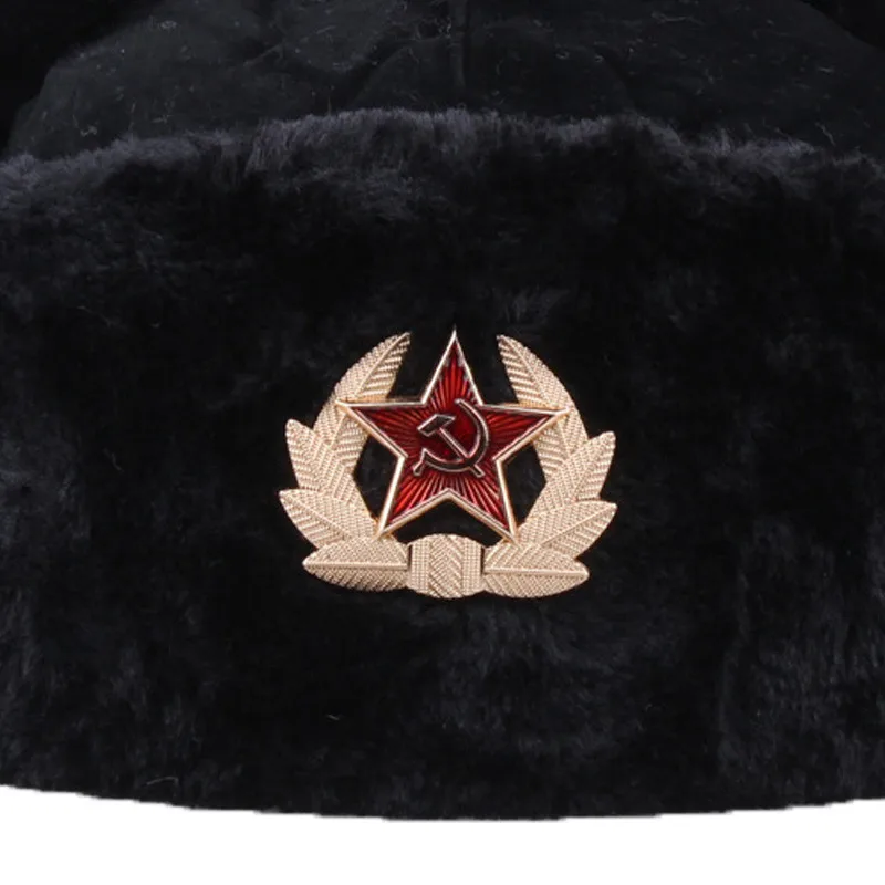Советский значок зимние теплые шапки CCCP шапка-бомбер для мужчин и женщин русские