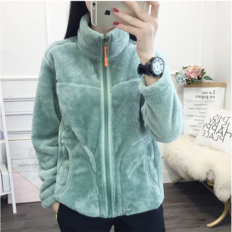 Women Reversible Short Jacket Stand Collar Zipper Fleece Autumn Winter Warm Coat Plus Size Both Side Wear Female Plush Jackets
Women Reversible Short Jacket Stand Collar Zipper Fleece Autumn Winter Warm Coat Plus Size Both Side Wear Female Plush Jackets