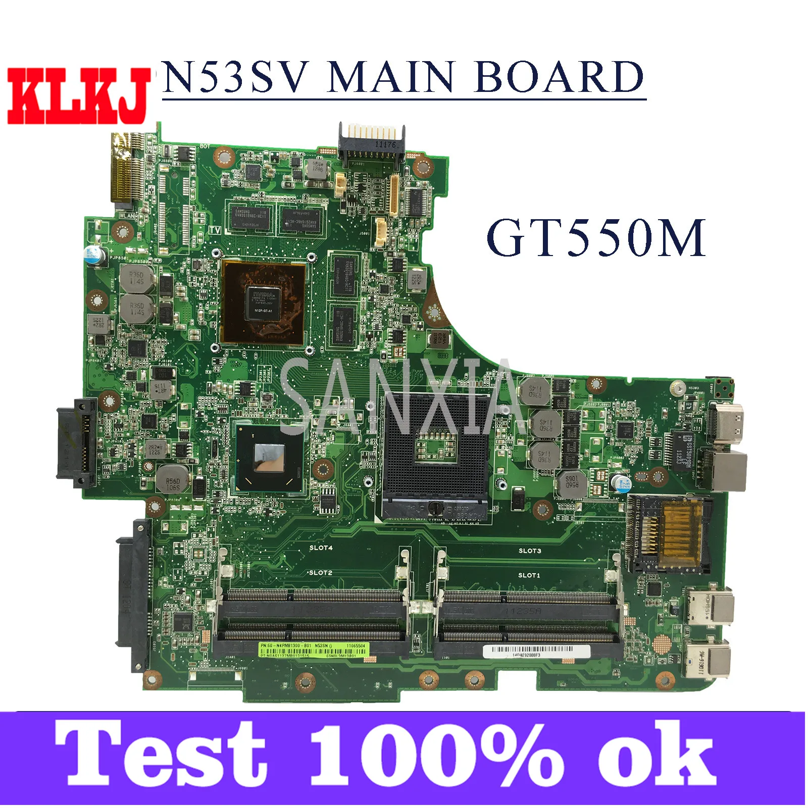 KLKJ N53SV материнская плата для ноутбука ASUS N53SN N53SM оригинальная материнская плата GT550M-2GB
KLKJ N53SV материнская плата для ноутбука ASUS N53SN N53SM оригинальная материнская плата GT550M-2GB