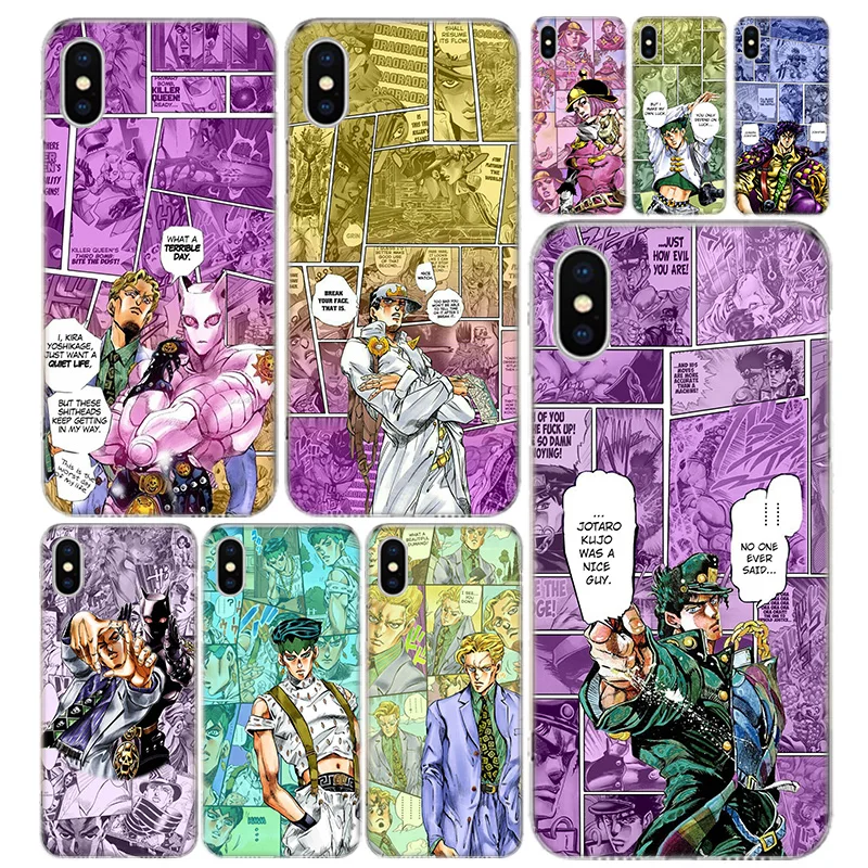 JoJo Bizarre Adventur Anime Silicone Case Coque For iPhone 12 11 Pro Max X XS Max XR 7 8 6 6S Plus Soft Phone Shell Cover Funda
JoJo Bizarre Adventur Anime Silicone Case Coque For iPhone 12 11 Pro Max X XS Max XR 7 8 6 6S Plus Soft Phone Shell Cover Funda