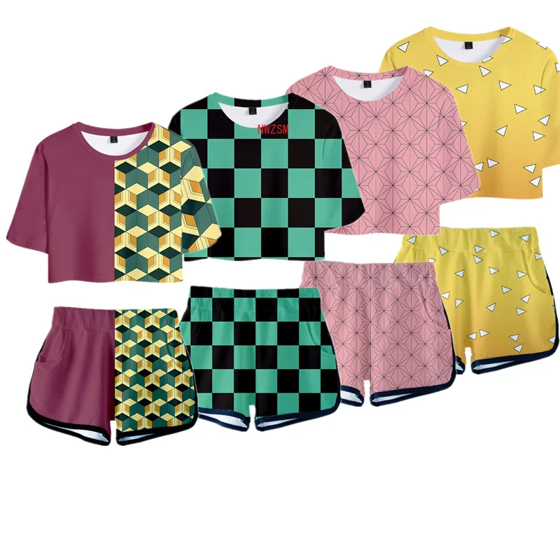 Demon Slayer Kimetsu no Yaiba Outfit Costume Top Shorts Sport Suits Women Kamado Nezuko Cosplay Running Shorts Shirt Girls Set
Demon Slayer Kimetsu no Yaiba Outfit Costume Top Shorts Sport Suits Women Kamado Nezuko Cosplay Running Shorts Shirt Girls Set