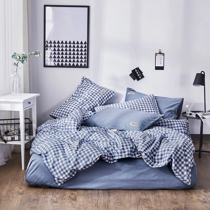 Japanese Stripe Grid Duvet Cover Set BedLinen Flat/Fitted Sheet Pillowcase Classic Bedclothes Black White Adult Home Textile
Japanese Stripe Grid Duvet Cover Set BedLinen Flat/Fitted Sheet Pillowcase Classic Bedclothes Black White Adult Home Textile