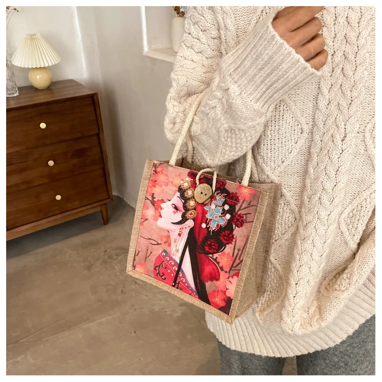 Handbag Canvas Bag Women's Bag New Trendy Simple Versatile Printed Lunch Tote Bag for Girls To Work Small Cloth Bag Handbag
Handbag Canvas Bag Women's Bag New Trendy Simple Versatile Printed Lunch Tote Bag for Girls To Work Small Cloth Bag Handbag