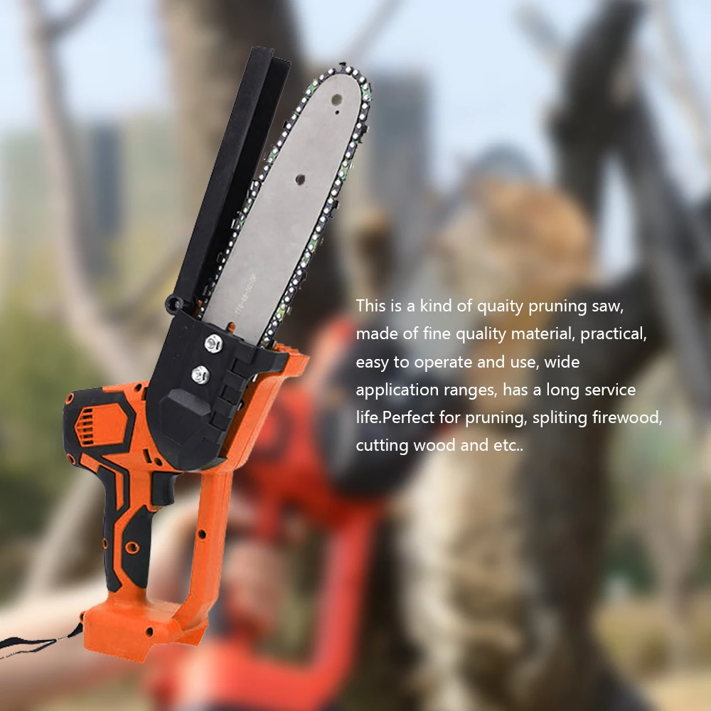 Portable 8inch Guide Plate Electric Pruning Saw Small Wood Spliting Chainsaw One-handed Woodworking Tool for Garden Orchard
Portable 8inch Guide Plate Electric Pruning Saw Small Wood Spliting Chainsaw One-handed Woodworking Tool for Garden Orchard