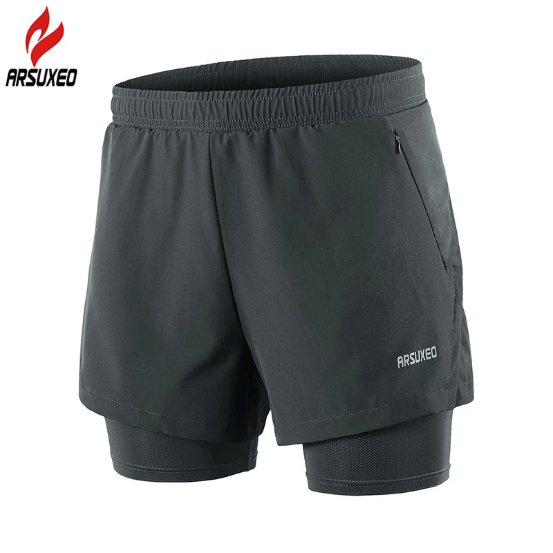 ARSUXEO Reflective Running Shorts Men Breathable 2 In 1 Gym Fitness Training Exercise Jogging Shorts with Liner Zipper Pocket
ARSUXEO Reflective Running Shorts Men Breathable 2 In 1 Gym Fitness Training Exercise Jogging Shorts with Liner Zipper Pocket