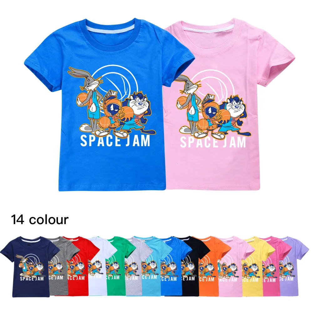 Новинка 2021, футболка с принтом Space Jam 2, летняя футболка для мальчиков и девочек с милым мультяшным рисунком и короткими рукавами, футболка, од...
Новинка 2021, футболка с принтом Space Jam 2, летняя футболка для мальчиков и девочек с милым мультяшным рисунком и короткими рукавами, футболка, од...