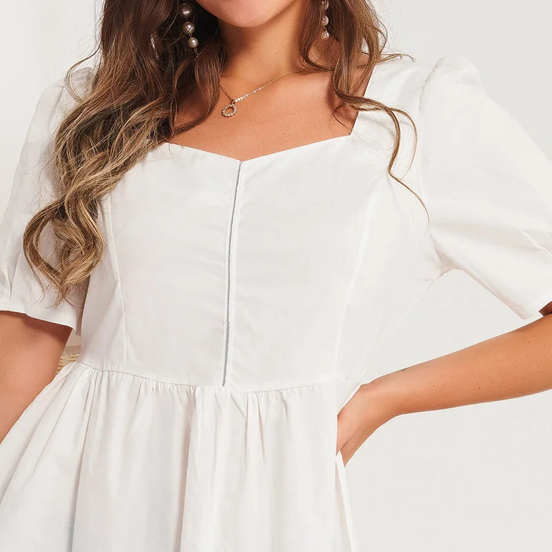 French Ruffle White Dress Sexy Puff Sleeve Split Girl Summer Dress Elegant Chiffon Fairy Korean Dress Woman Prom Dress
French Ruffle White Dress Sexy Puff Sleeve Split Girl Summer Dress Elegant Chiffon Fairy Korean Dress Woman Prom Dress