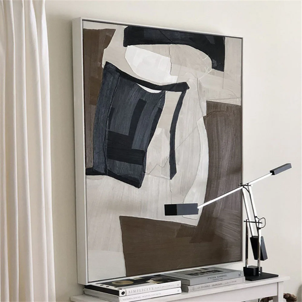 Hand Painted Modern Retro Style Oil Painting Gray Abstract figure face Nostalgic Canvas Wall Pop Art Office Reading Room Decor
Hand Painted Modern Retro Style Oil Painting Gray Abstract figure face Nostalgic Canvas Wall Pop Art Office Reading Room Decor