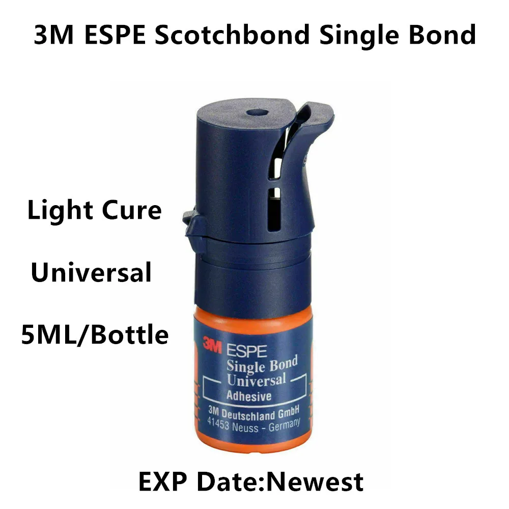 

1Bottle 3M ESPE Scotchbond Single Bond Dental Universal Adhesive Light Cure Composite Resin Bonding Agent Teeth Glue 5ML/Bottle