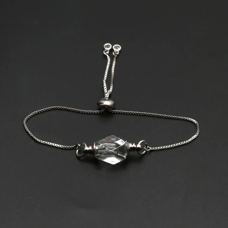Crystal Perfume Bottle Pendant Bracelet Women Aromatherapy Anxiety Essential Oil Diffuser Bracelet Adjustable Jewelry 
Crystal Perfume Bottle Pendant Bracelet Women Aromatherapy Anxiety Essential Oil Diffuser Bracelet Adjustable Jewelry