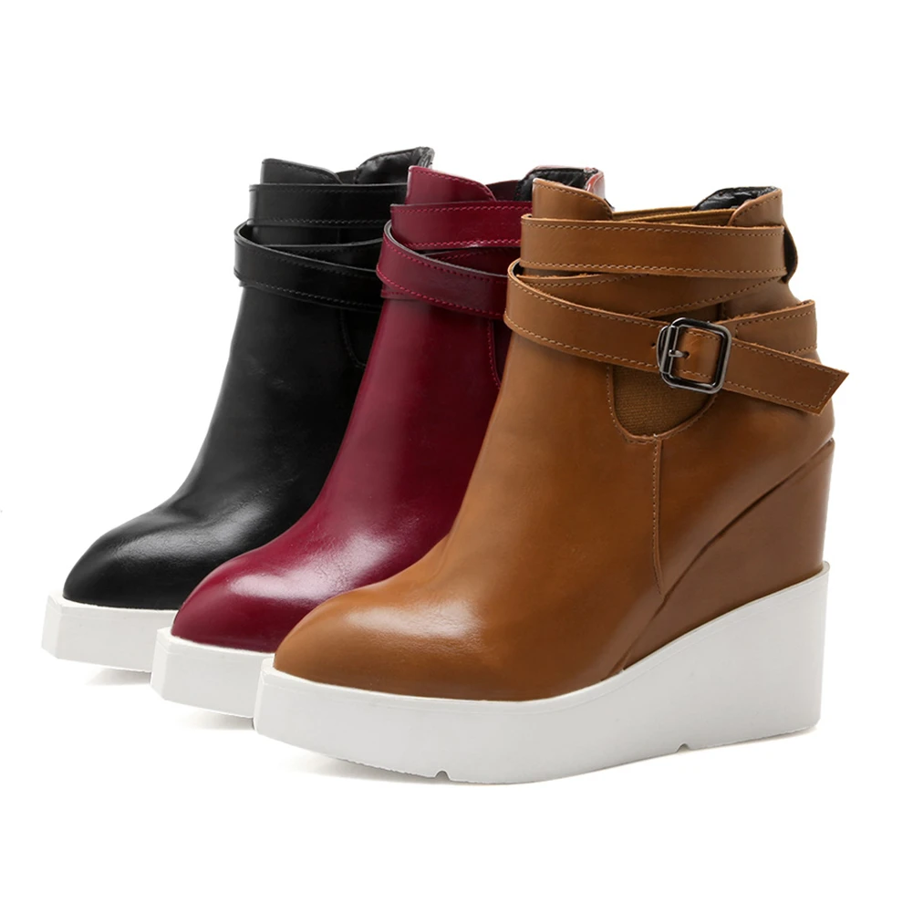 Dilalula New Arrivals Dropship Large Size 34-43 Wedge High Heels Shoes Woman Boots Pointed Toe Ankle Boots Woman Shoes 
Dilalula New Arrivals Dropship Large Size 34-43 Wedge High Heels Shoes Woman Boots Pointed Toe Ankle Boots Woman Shoes
