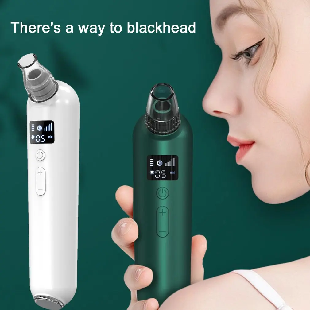 

Heating Blackhead Remover Pore Vacuum Cleaner For Nose Face Skin Acne Sucker Pimple Comedone Whitehead Extractor Skin Care Tool