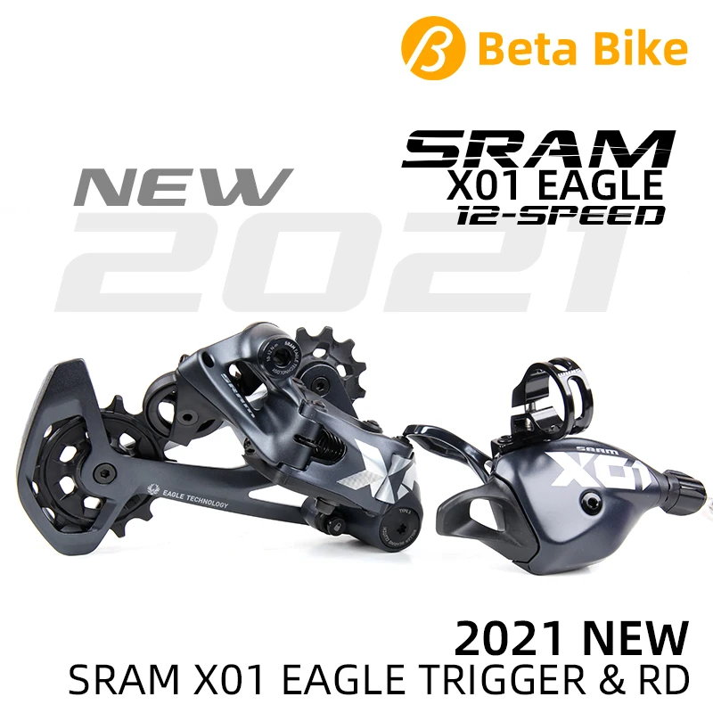 2021 SRAM X01 XO1 EAGLE 1x12 12-Speed Shifter Lever Trigger Right Side & Rear Derailleur MTB Bicycle Bike Groupset Kit Black 
2021 SRAM X01 XO1 EAGLE 1x12 12-Speed Shifter Lever Trigger Right Side & Rear Derailleur MTB Bicycle Bike Groupset Kit Black