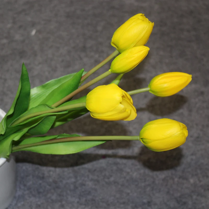 

Роскошный силиконовый букет тюльпанов на ощупь, декоративный искусственный цветок, украшение для дома, искусственные цветы