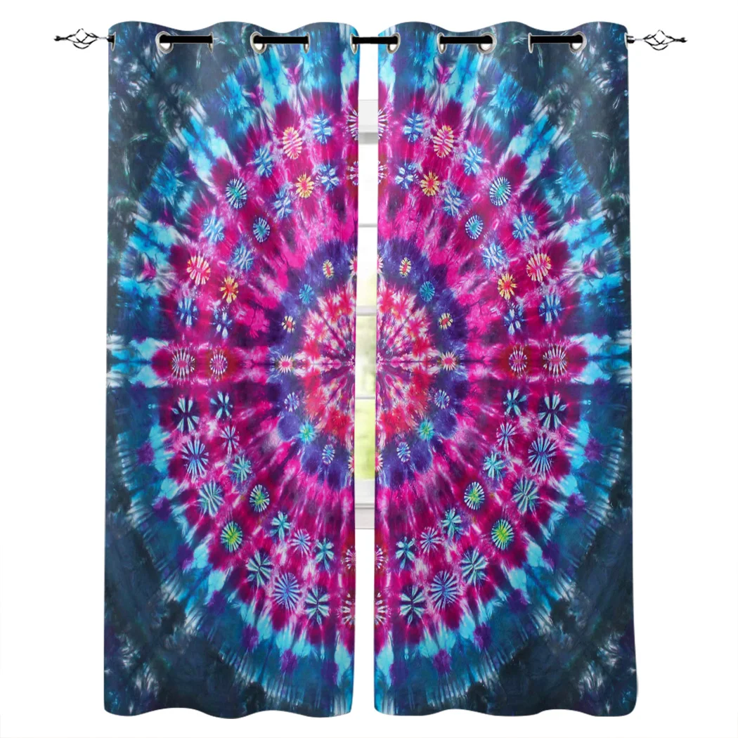 Tie-Dye Этнические Ретро современные шторы для гостиной оконные дома спальни кухни