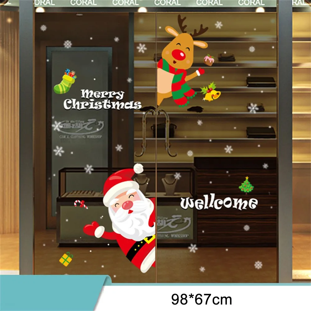 Merry Christmas Window Wall Sticker Santa Claus Xmas Tree Snowman Snowflake Removable Glass Sticker Home Art Decal Decoration
Merry Christmas Window Wall Sticker Santa Claus Xmas Tree Snowman Snowflake Removable Glass Sticker Home Art Decal Decoration