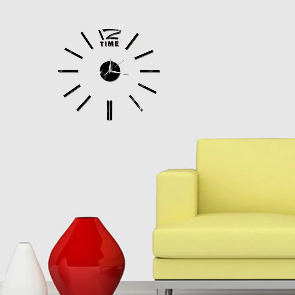 Мини часы в современном дизайне DIY большие настенные наклейки бесшумные цифровые