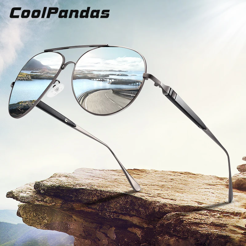 Фото Солнцезащитные очки авиаторы CoolPandas мужские поляризационные антибликовые(Aliexpress на русском)