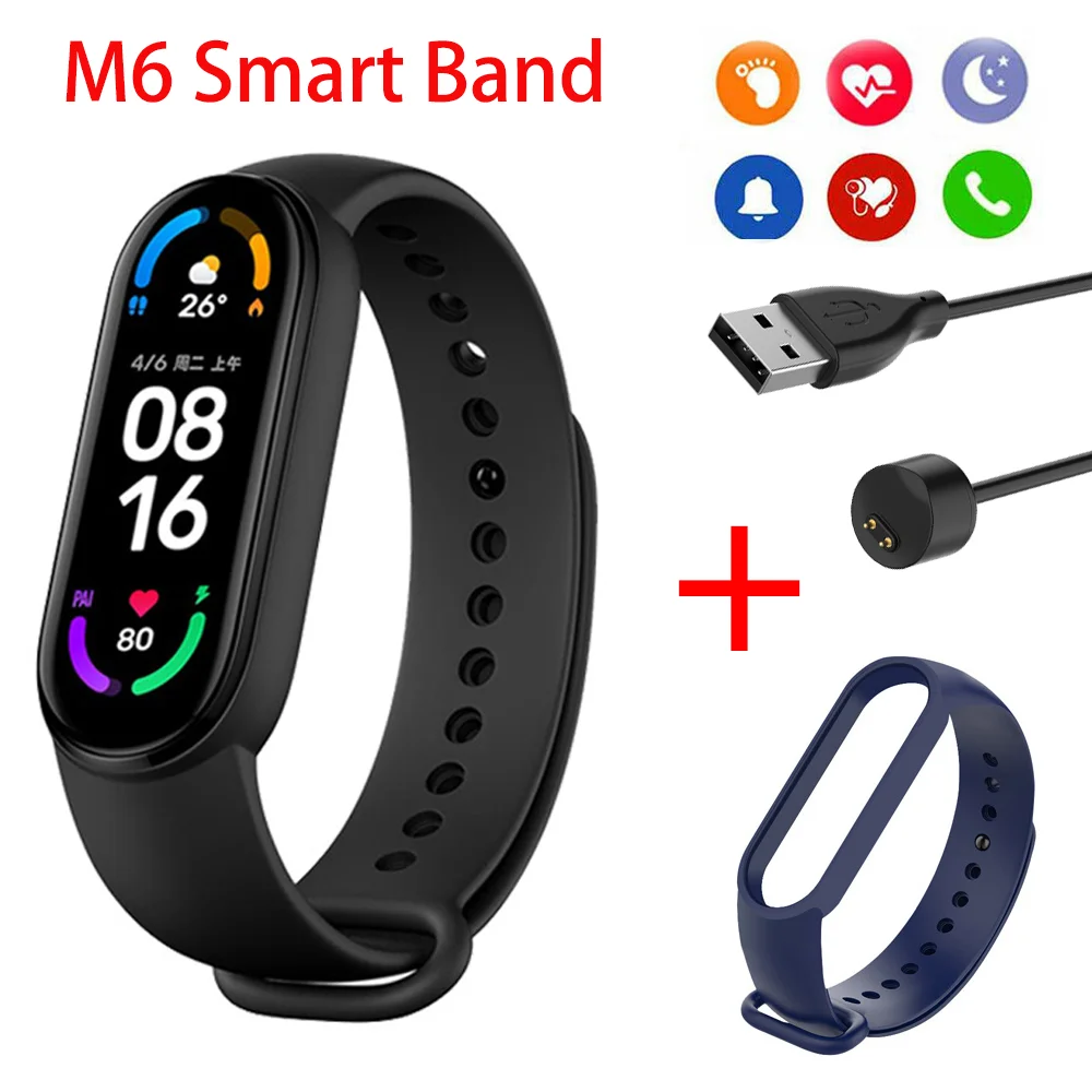 M6 Smart Bracelet Men Women Watch Heart Rate Blood Pressure Monitor Fitness Tracker Smartwatch For Android/IOS | Электроника