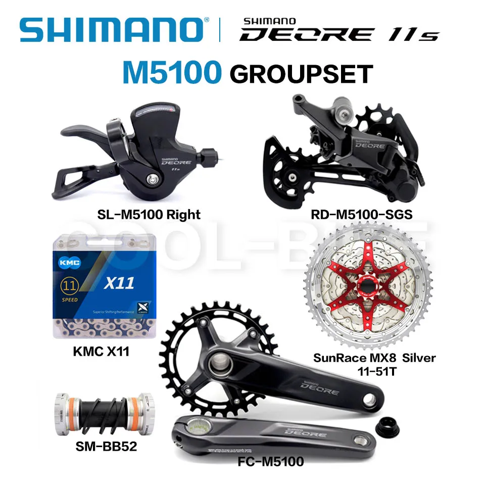 2020 NEW SHIMANO DEORE M5100 11 Speed Groupset MTB Mountain Bike Shifter Rear Derailleur Cassette M5100 Crankset
2020 NEW SHIMANO DEORE M5100 11 Speed Groupset MTB Mountain Bike Shifter Rear Derailleur Cassette M5100 Crankset