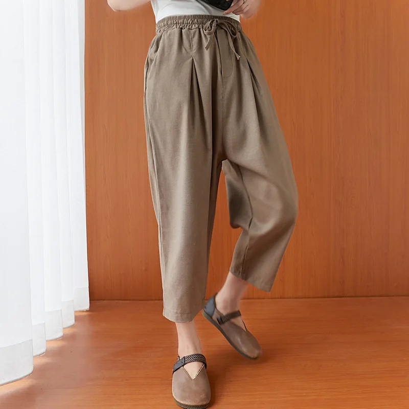 2021 Autumn New Simple Pure Color Feet Pants Elastic High Waist Slimming Loose Casual Women Nine Point Harem Pants Free Shipping
2021 Autumn New Simple Pure Color Feet Pants Elastic High Waist Slimming Loose Casual Women Nine Point Harem Pants Free Shipping