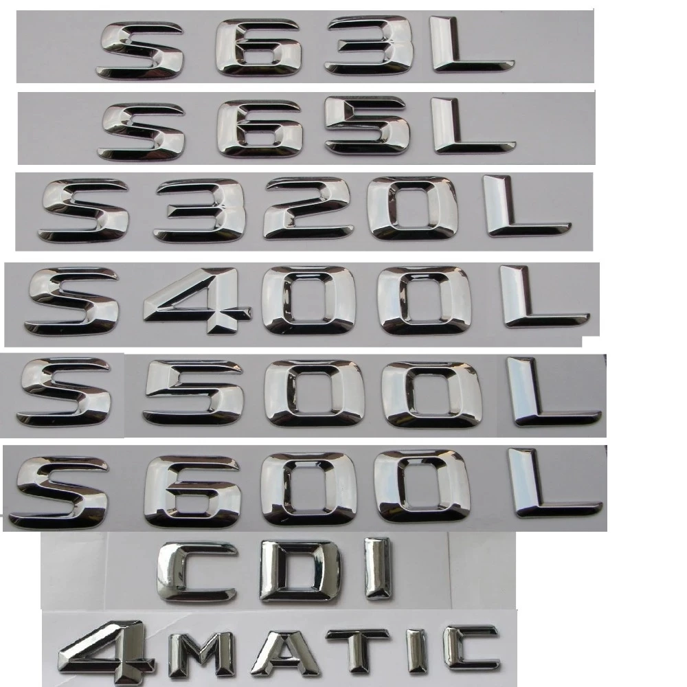 Letters Badge Emblem Emblems for Mercedes Benz S55 S63 AMG S400L S500 S500L S600L S320L V8 BITURBO 4MATIC HYBRID
Letters Badge Emblem Emblems for Mercedes Benz S55 S63 AMG S400L S500 S500L S600L S320L V8 BITURBO 4MATIC HYBRID