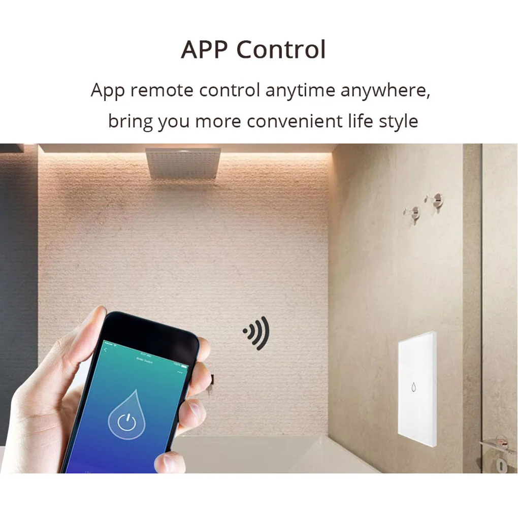 Wifi Boiler Smart Switch Water Heater Switches Voice Remote Control US standard Touch Panel Timer Outdoor work alexa google home
Wifi Boiler Smart Switch Water Heater Switches Voice Remote Control US standard Touch Panel Timer Outdoor work alexa google home