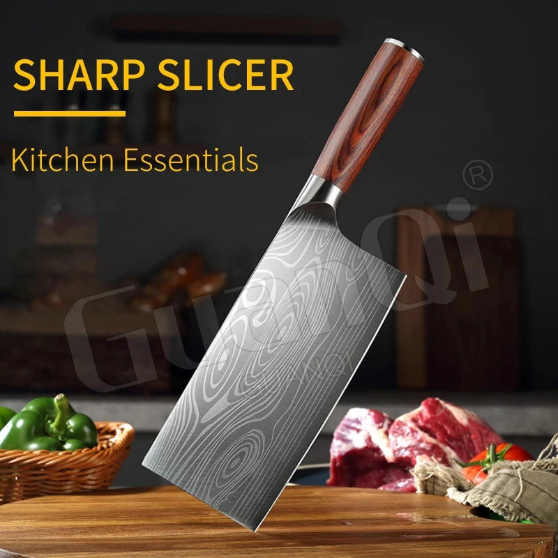 Damascus Laser Pattern Chinese Chef Knife Utility Kitchen Knife Professional Chef Knife Wooden Handle Meat Cleaver Butcher Knife
Damascus Laser Pattern Chinese Chef Knife Utility Kitchen Knife Professional Chef Knife Wooden Handle Meat Cleaver Butcher Knife