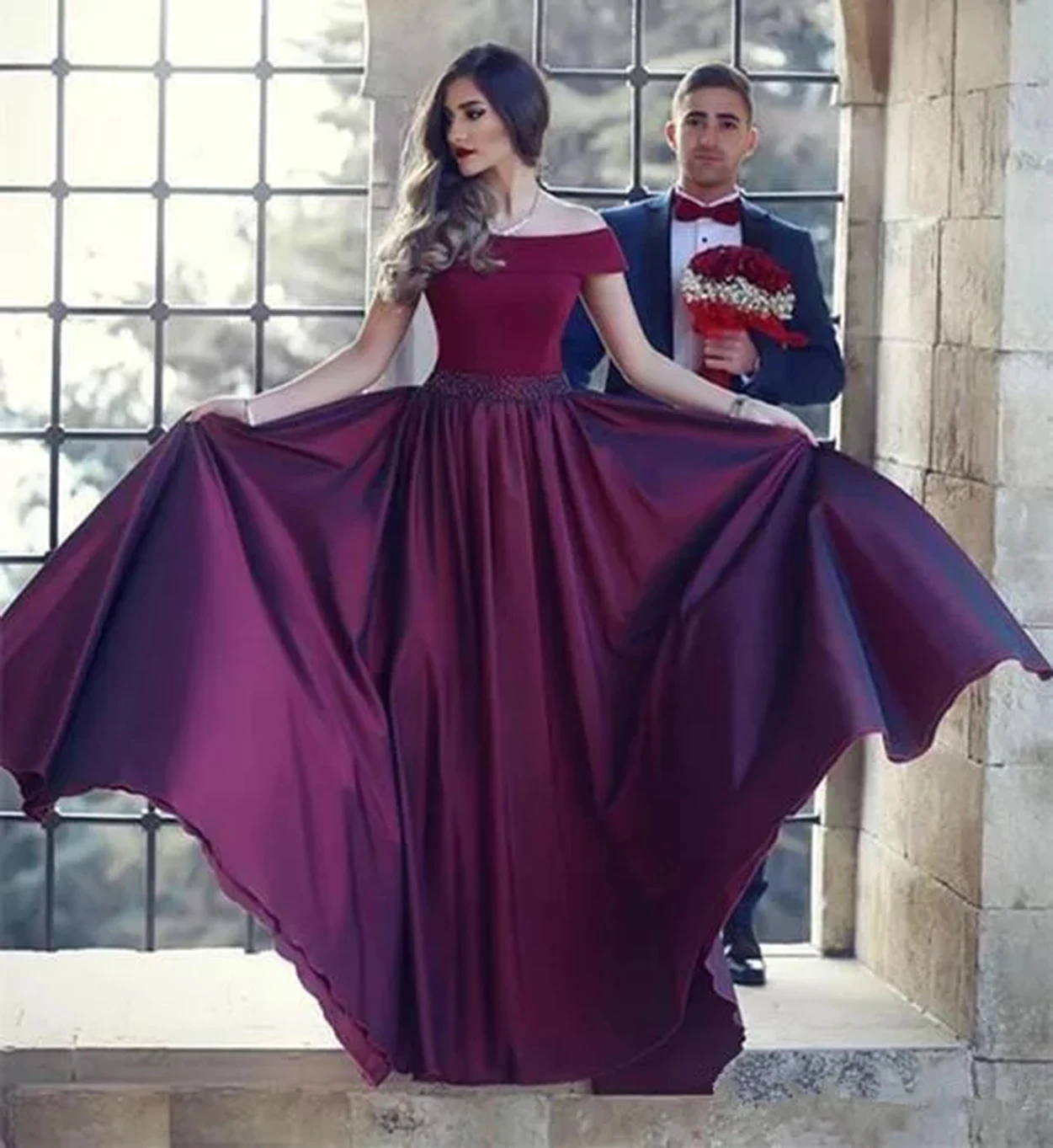 5229 Burgundy Boat-Neck Natural A-Line Floor-Length Long Evening Prom Dresses/Bridal Engagement Gowns Super Skirt Free Shipping
5229 Burgundy Boat-Neck Natural A-Line Floor-Length Long Evening Prom Dresses/Bridal Engagement Gowns Super Skirt Free Shipping