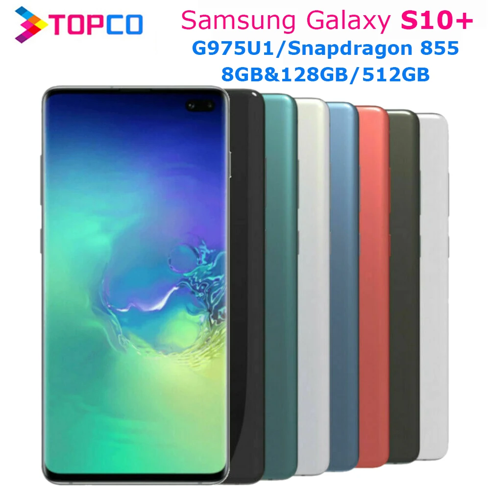 Разблокированный телефон Samsung Galaxy S10 + Plus G975U/U1 128 Гб/512 ГБ Snapdragon 855 восемь ядер 5