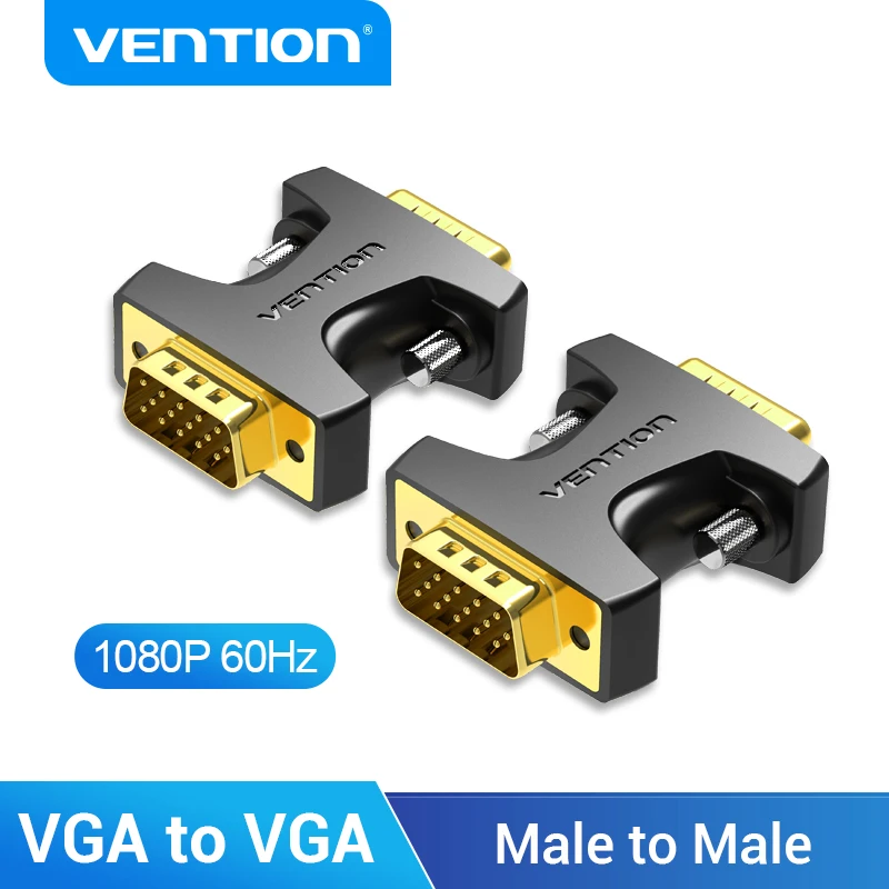 

Vention VGA to VGA Adapter Male to Female Connector 15 Pin 1080P 60Hz for PC Monitor Laptop Projector VGA Cable Adapter