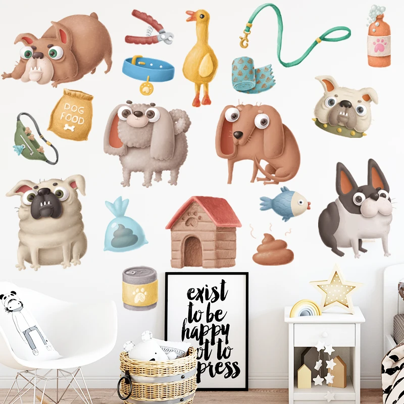 Lovely Dog Kids Room Decoration Wall Sticker PVC Adhesive Poster Baby Bedroom Wall Decals Wallpaper adesivo de parede
Lovely Dog Kids Room Decoration Wall Sticker PVC Adhesive Poster Baby Bedroom Wall Decals Wallpaper adesivo de parede
