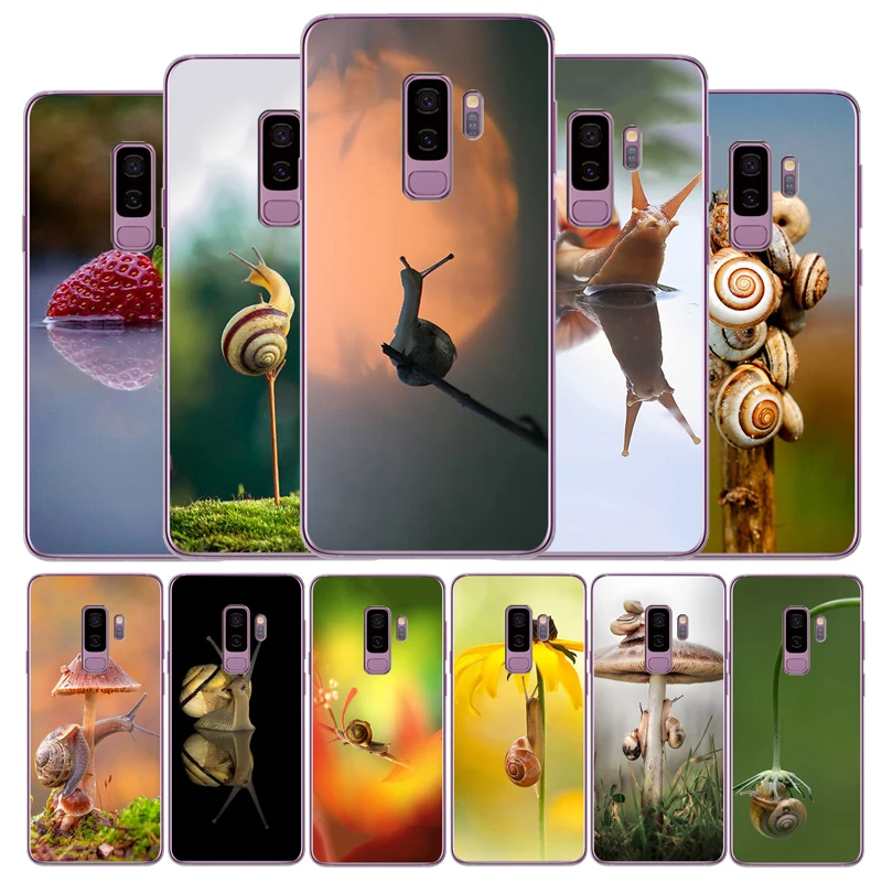 Мягкий силиконовый чехол из ТПУ с изображением улитки для Samsung Galaxy S6 S7 EDGE S8 S9 S10 PLUS