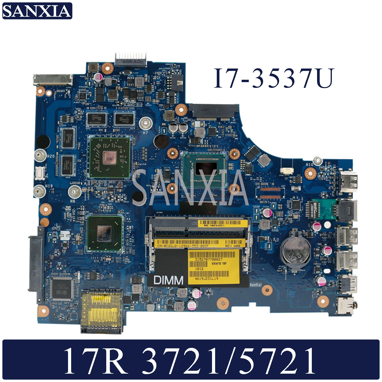 KEFU LA-9102P Laptop motherboard for Dell Inspiron 17R-3721 5721 original mainboard I7-3537U/3517U AMD-video card
KEFU LA-9102P Laptop motherboard for Dell Inspiron 17R-3721 5721 original mainboard I7-3537U/3517U AMD-video card